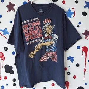 Rowdy Uncle Sam 2015 Liquid Blue XXL Navy T-shirt America Freedom USA Patriot